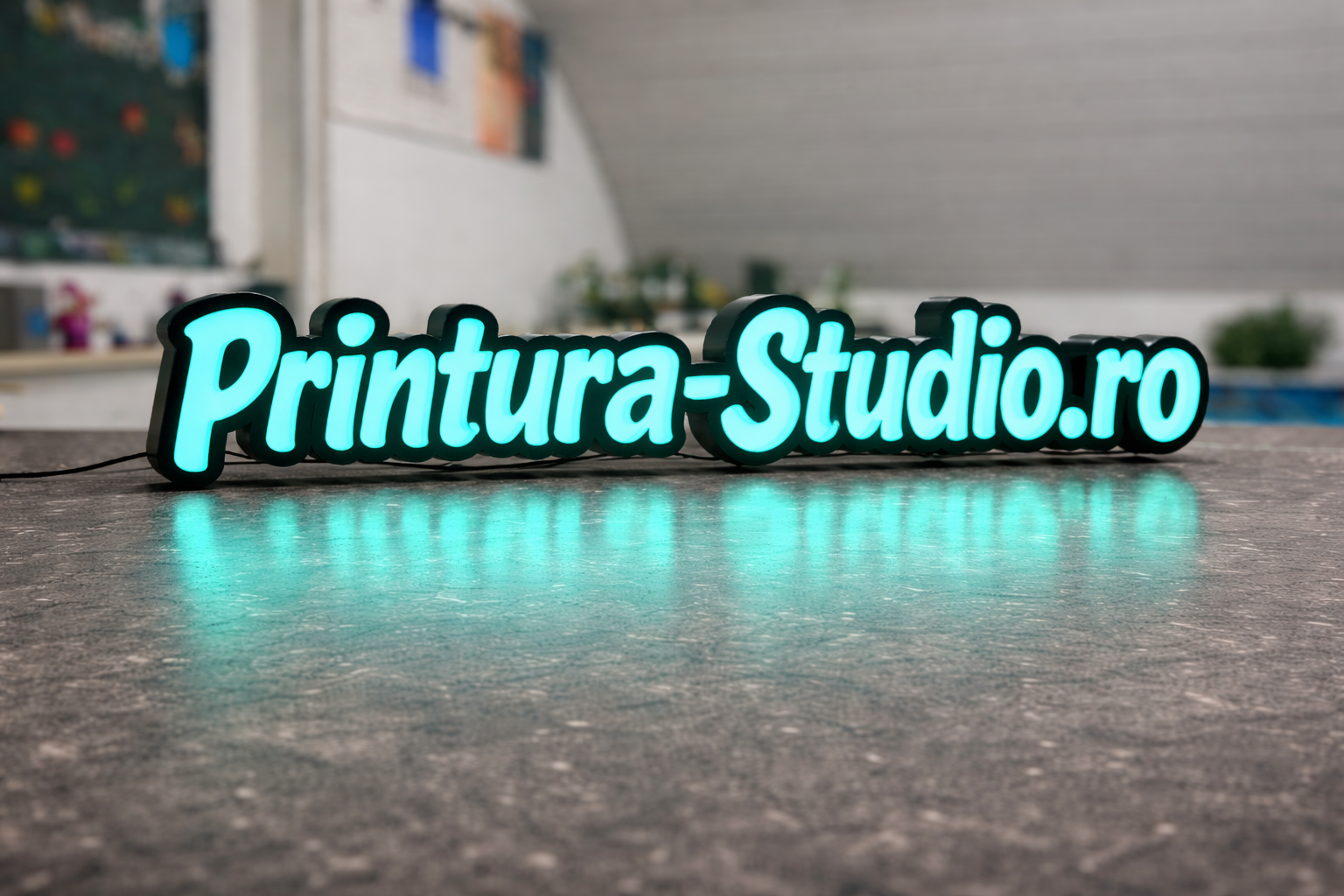 Casetă Logo Luminoasă Personalizată