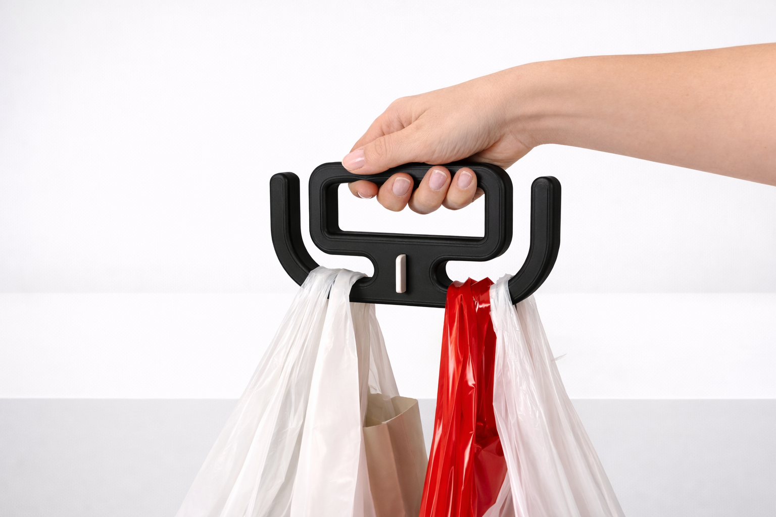 Suport Mâner pentru plase de cumpărături cu fisă pentru cărucior